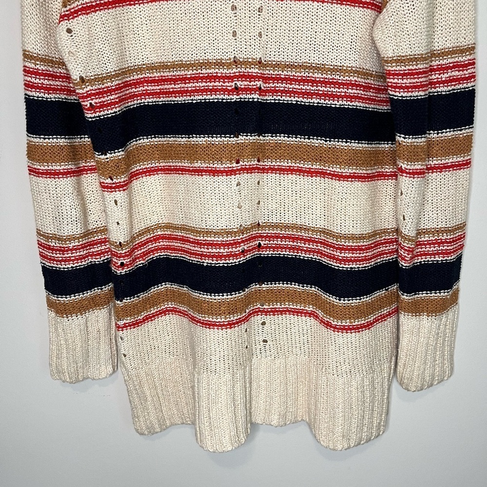 COPY - Tory Burch Striped Short Sleeve Linen Blend Sweater Size Small - Picture 10 of 16